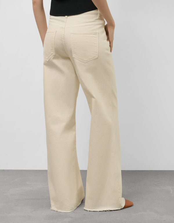 Wide-Leg Raw Denim Pants