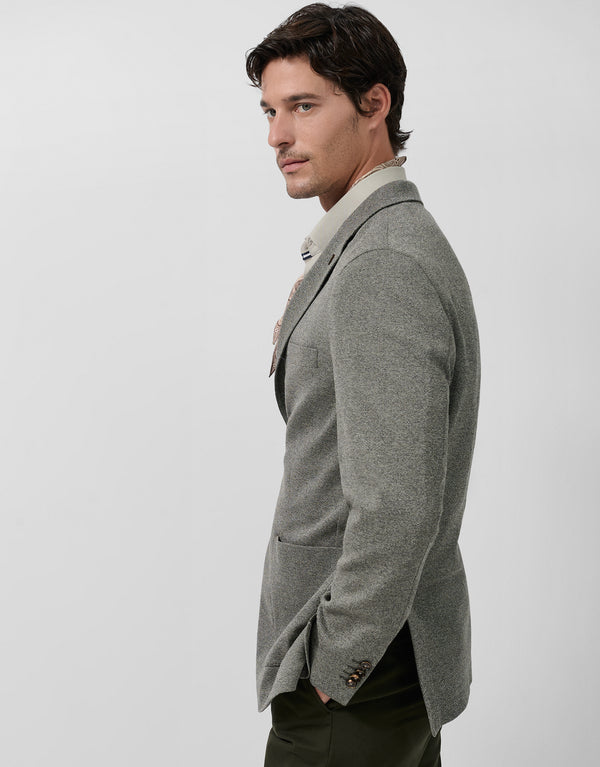 Khaki green structured comfort blazer