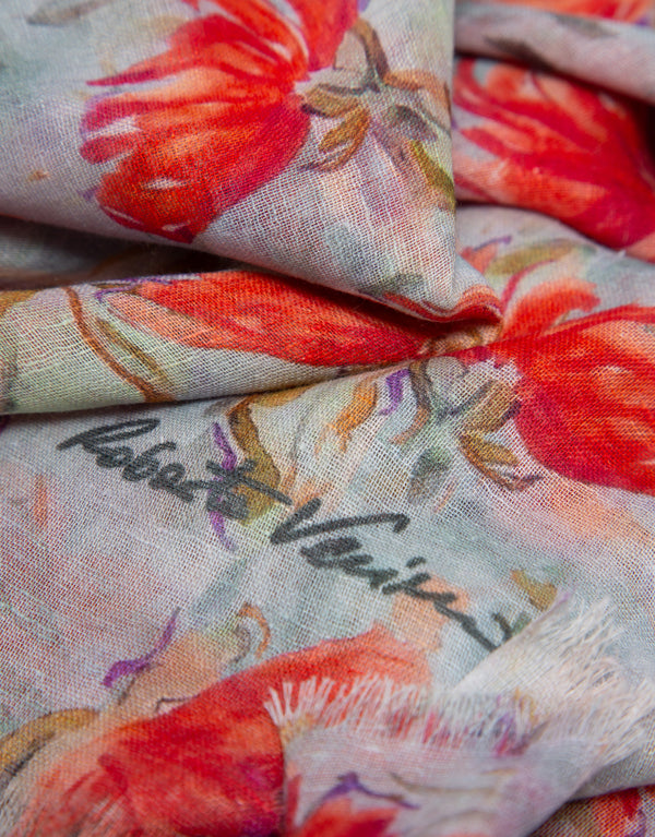 Floral fabric with 'Roberto Verino' branding