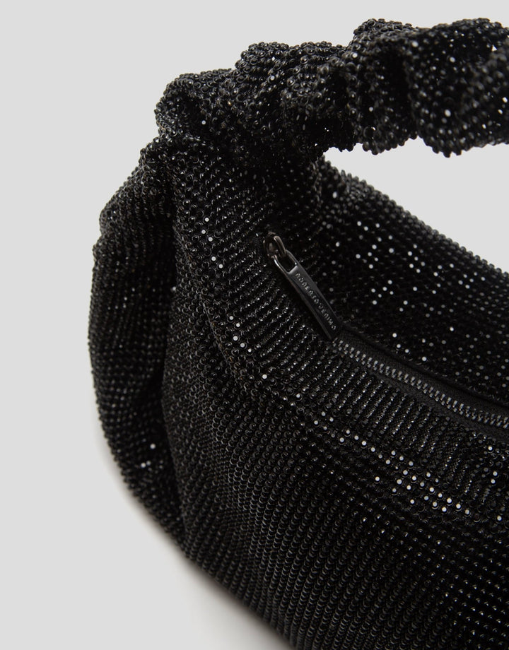 Handbags | Ariana Cristal Mesh Black Handbag by Spanish designer Roberto Verino