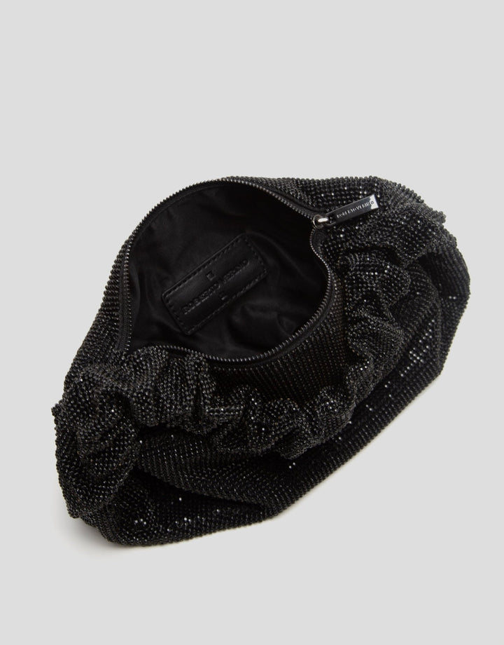 Handbags | Ariana Cristal Mesh Black Handbag by Spanish designer Roberto Verino