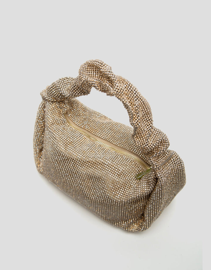 Handbags | Ariana Cristal Mesh gold handbag by Spanish designer Roberto Verino