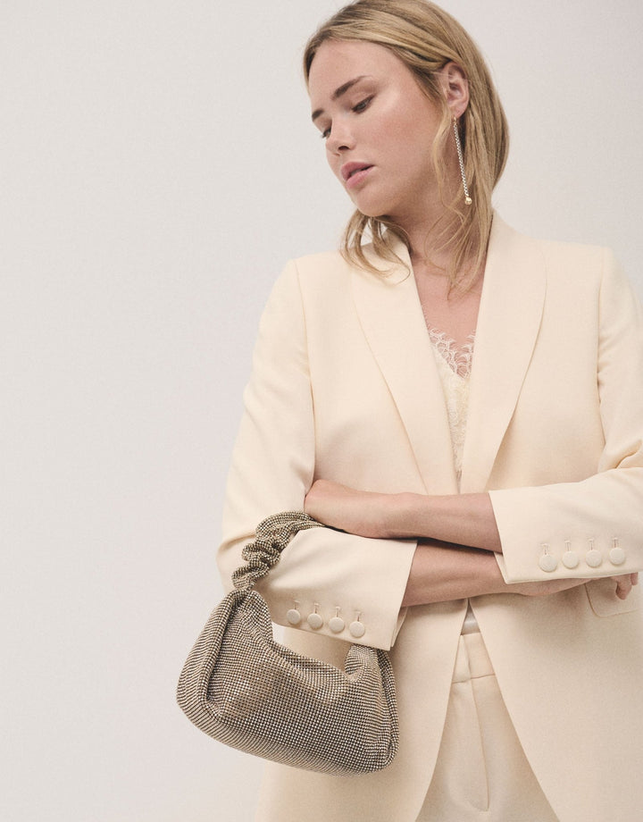 Handbags | Ariana Cristal Mesh gold handbag by Spanish designer Roberto Verino