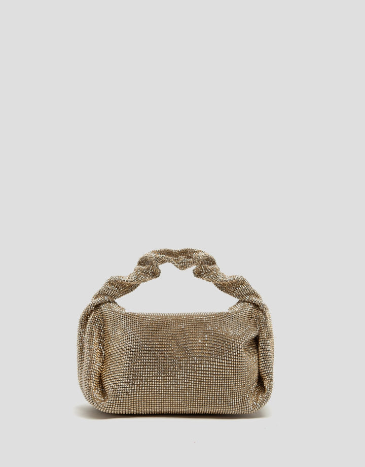 Handbags | Ariana Cristal Mesh gold handbag by Spanish designer Roberto Verino