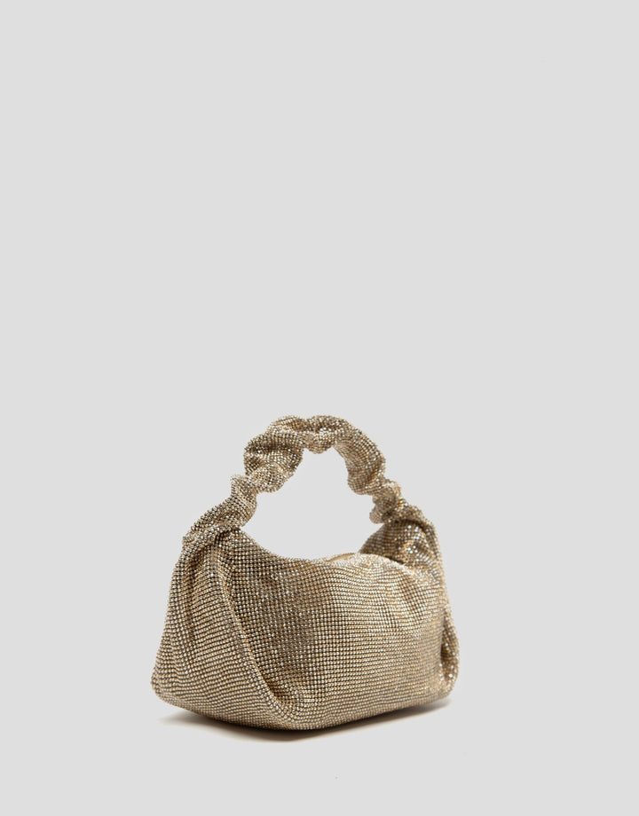 Handbags | Ariana Cristal Mesh gold handbag by Spanish designer Roberto Verino