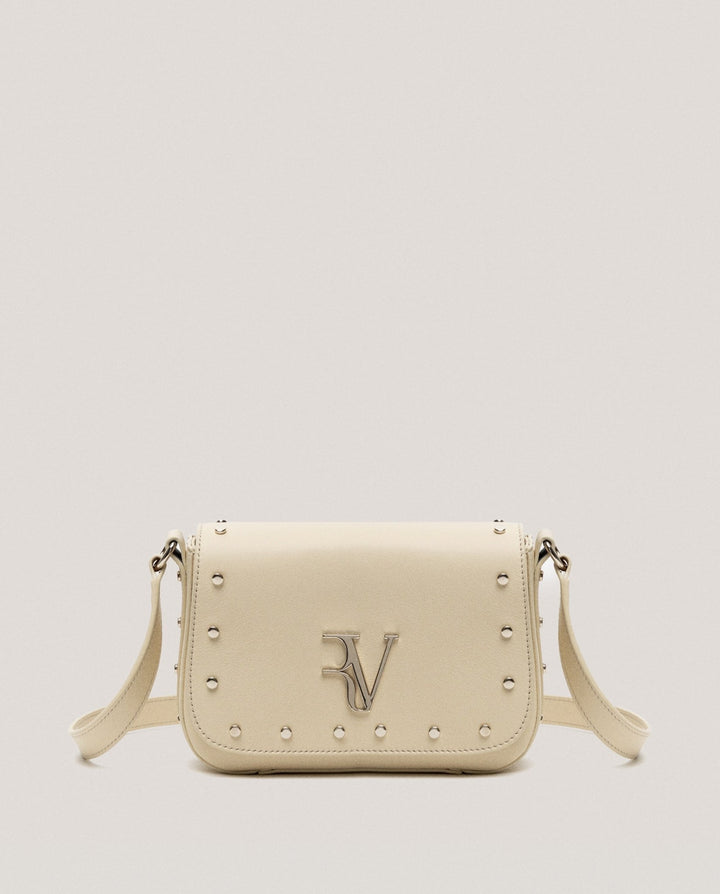 Handbags | Beige leather Mini Mafalda shoulder bag by Spanish designer Roberto Verino
