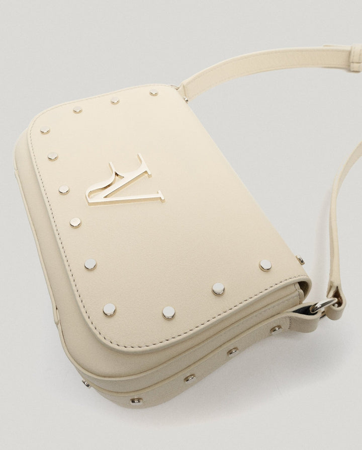 Handbags | Beige leather Mini Mafalda shoulder bag by Spanish designer Roberto Verino
