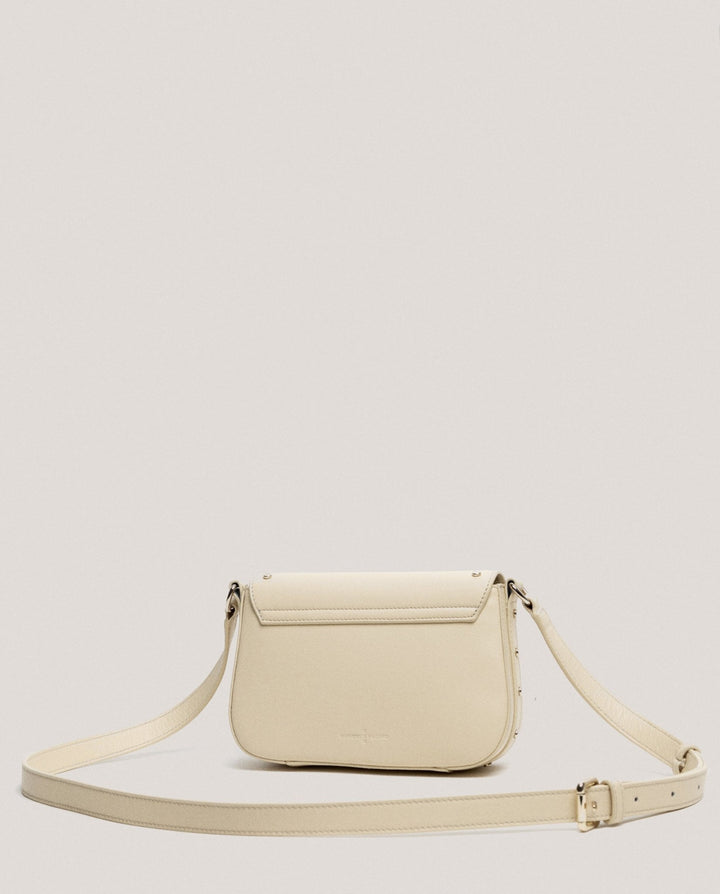 Handbags | Beige leather Mini Mafalda shoulder bag by Spanish designer Roberto Verino