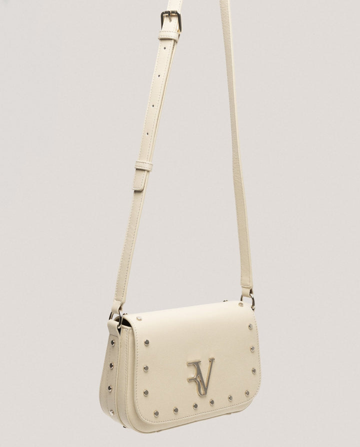 Handbags | Beige leather Mini Mafalda shoulder bag by Spanish designer Roberto Verino