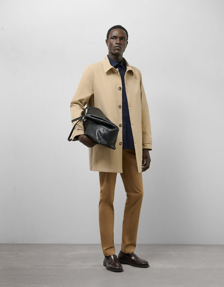 Outerwear | Beige technical cotton gabardine by Spanish designer Roberto Verino