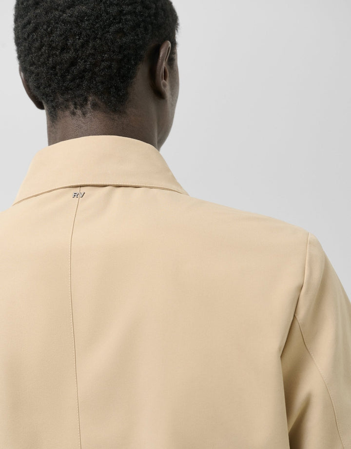 Outerwear | Beige technical cotton gabardine by Spanish designer Roberto Verino