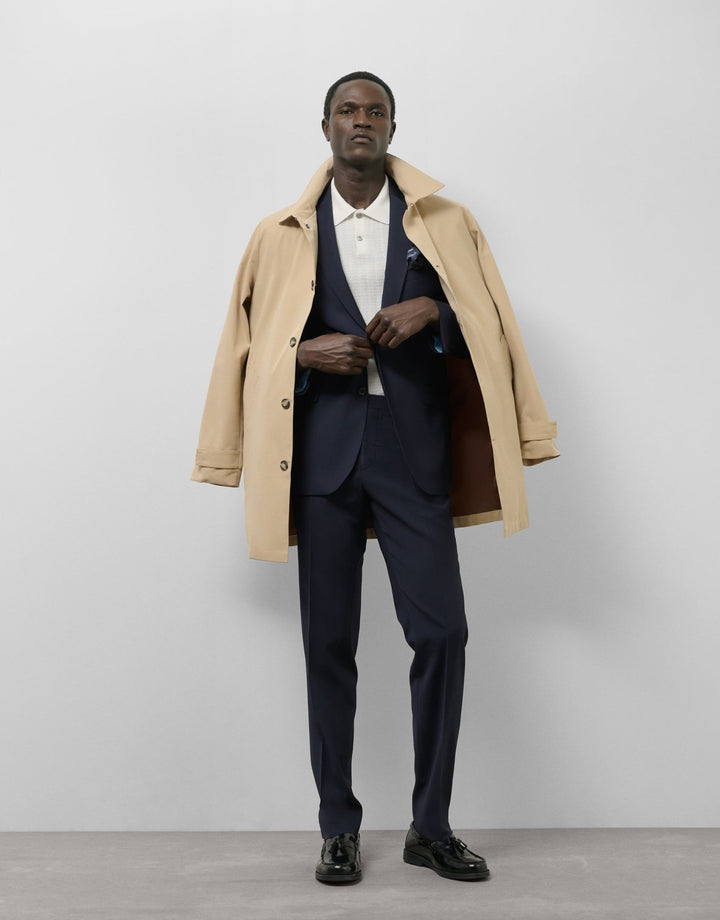 Outerwear | Beige technical cotton gabardine by Spanish designer Roberto Verino
