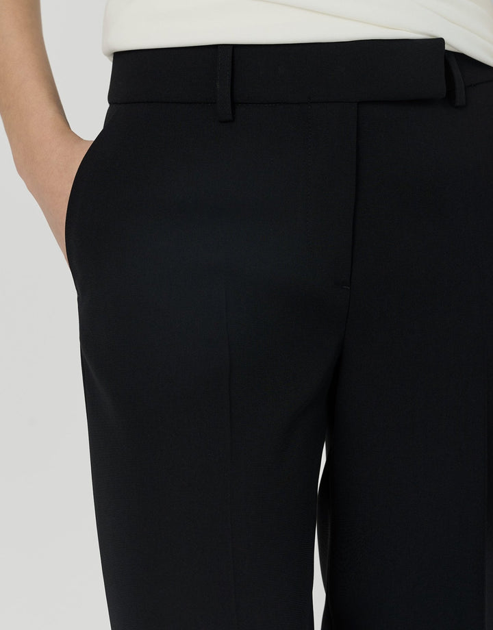Pants | Black crepe tailored trousers by Spanish designer Roberto Verino