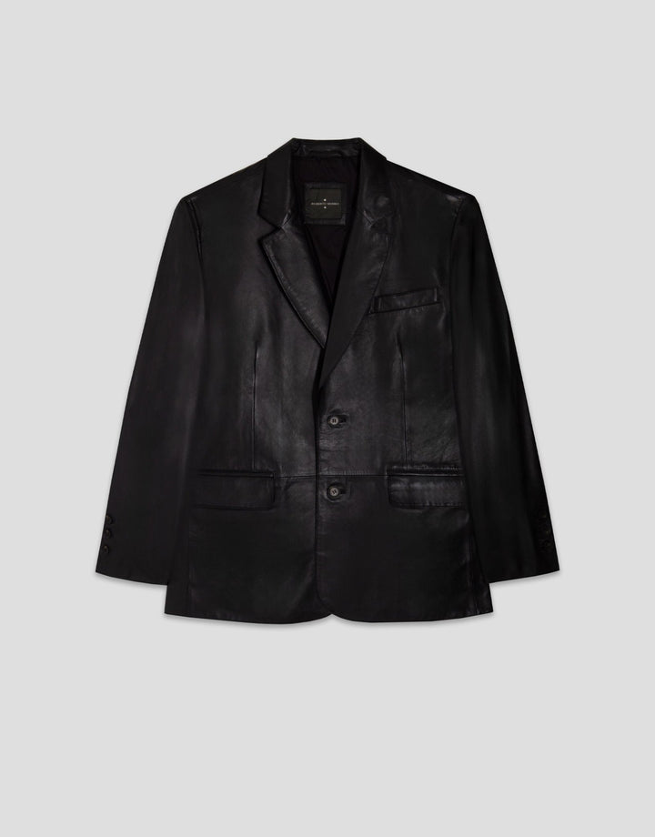 Jackets | Black leather jacket by Spanish designer Roberto Verino