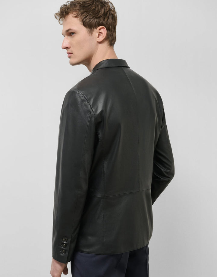 Jackets | Black leather jacket by Spanish designer Roberto Verino