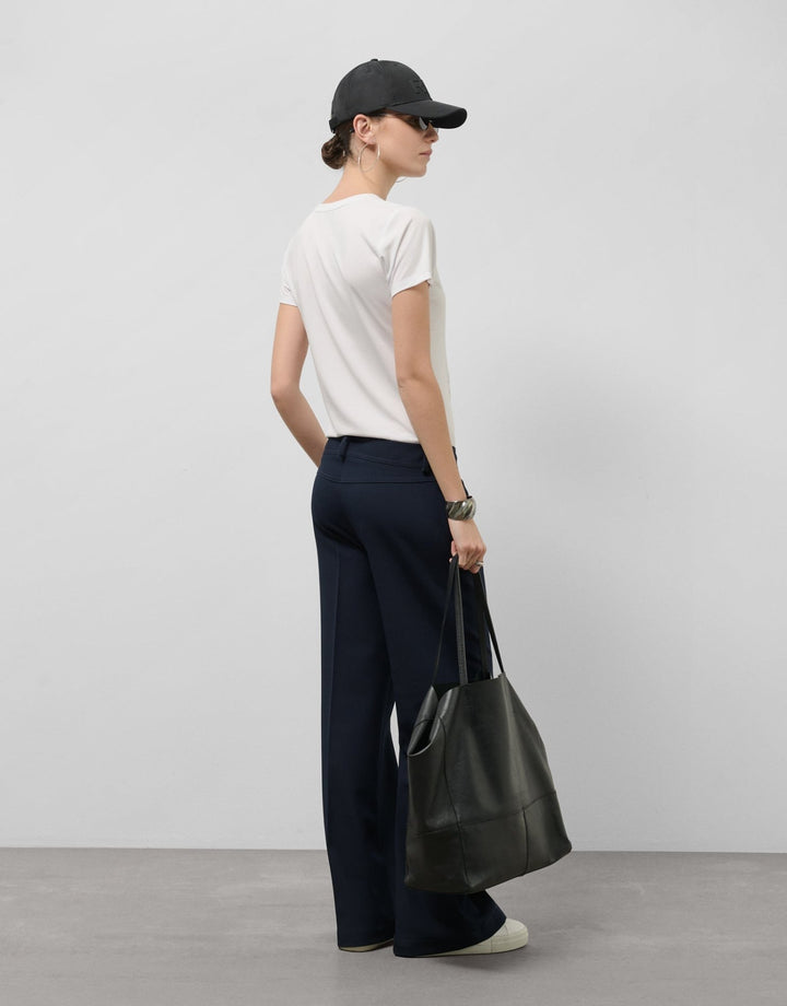 Handbags | Black leather Megan shopping bag by Spanish designer Roberto Verino