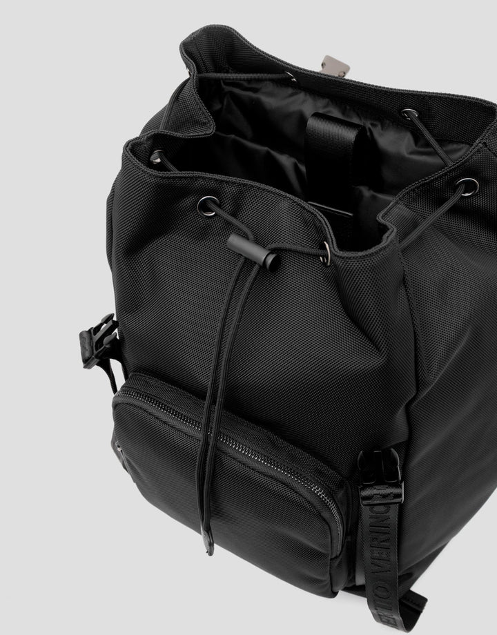Handbags | Black nylon work backpack by Spanish designer Roberto Verino