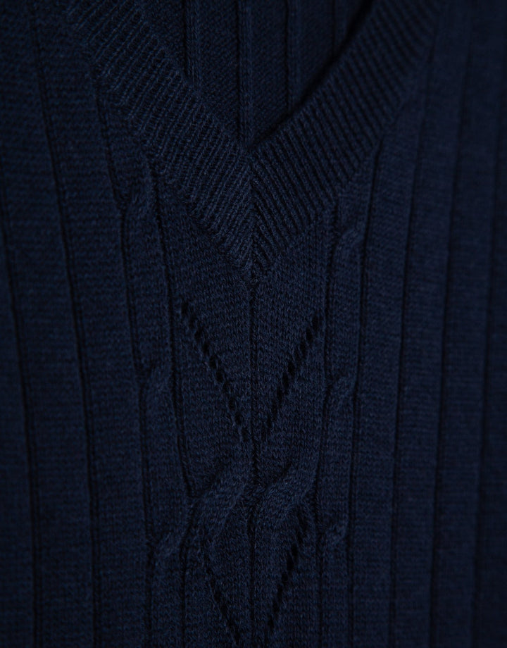 General | Black Raw V - neck sweater with central stripe by Spanish designer Roberto Verino
