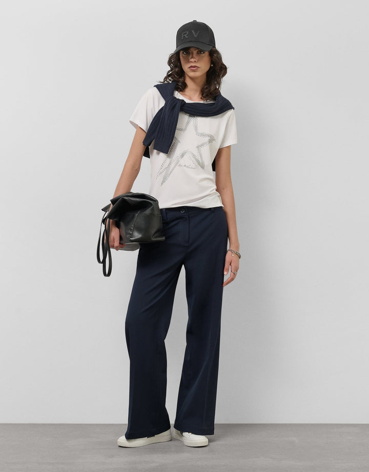 General | Black wide crepe trousers by Spanish designer Roberto Verino