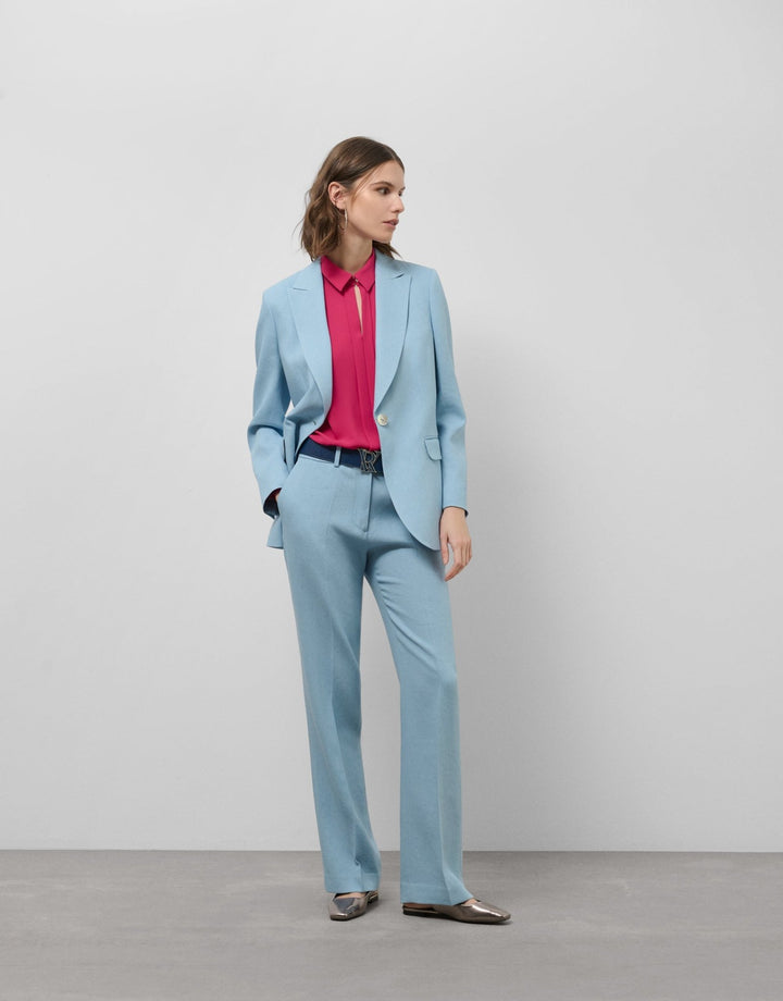 Jackets | Blazer de un botón lino azul claro by Spanish designer Roberto Verino