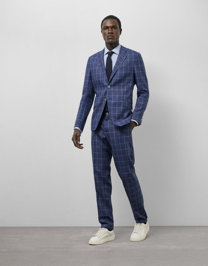 Jackets | Blue checked blazer by Spanish designer Roberto Verino