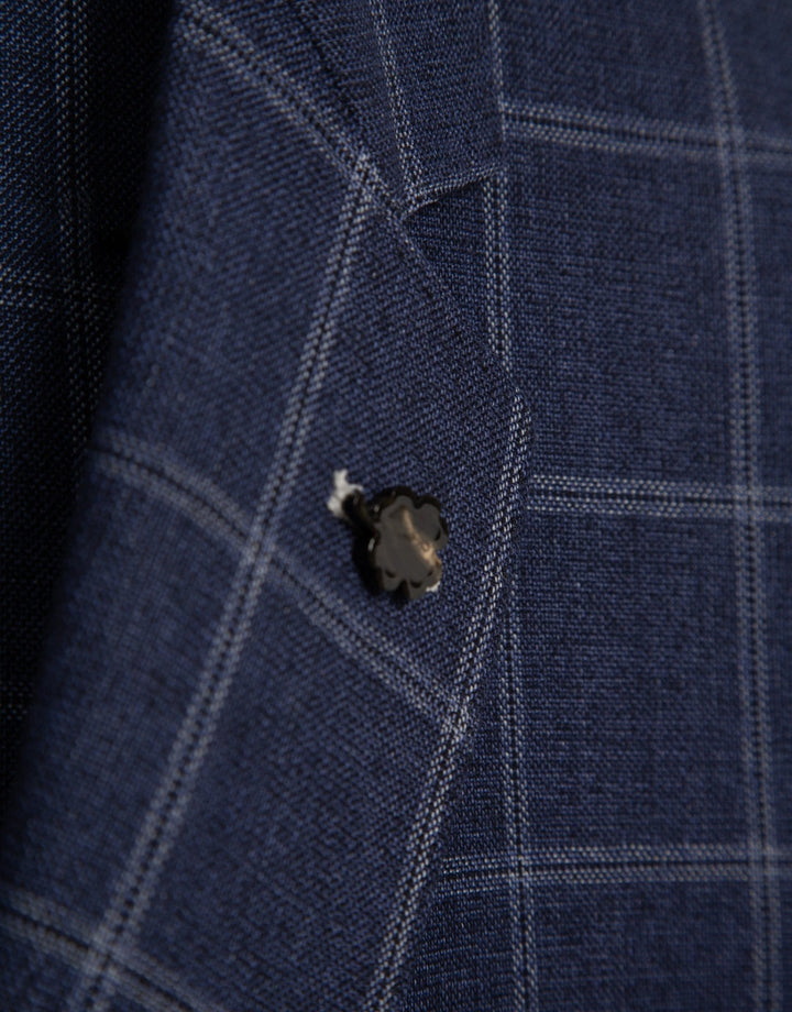 Jackets | Blue checked blazer by Spanish designer Roberto Verino