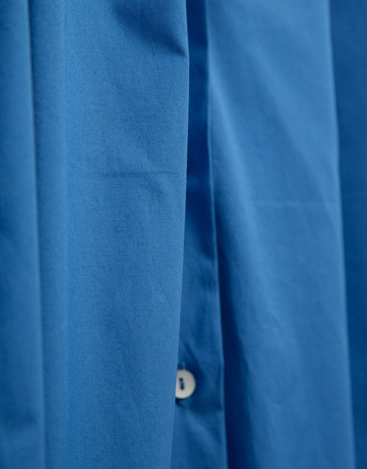 Dresses | Blue cotton shirtwaist dress with short sleeves by Spanish designer Roberto Verino
