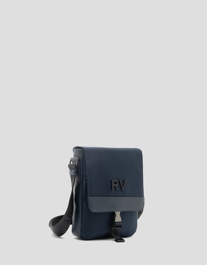Handbags | Blue nylon tablet crossbody bag by Spanish designer Roberto Verino