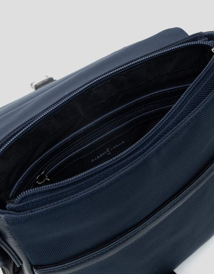 Handbags | Blue nylon tablet crossbody bag by Spanish designer Roberto Verino