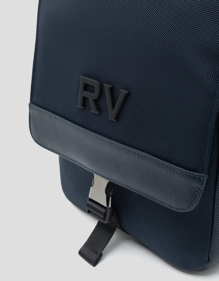 Handbags | Blue nylon tablet crossbody bag by Spanish designer Roberto Verino