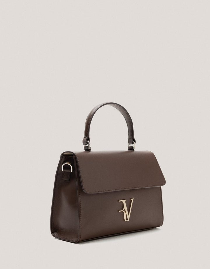 Handbags | Brown leather midi Mía handbag by Spanish designer Roberto Verino
