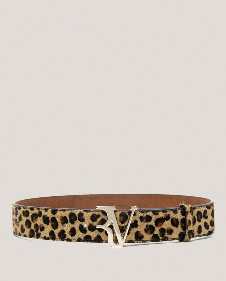 Belts | Camel animal print fur belt by Spanish designer Roberto Verino