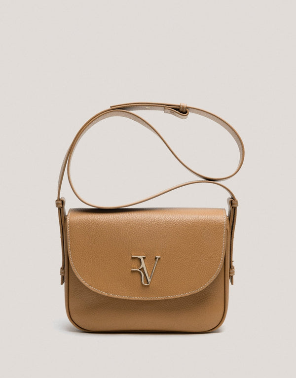Handbags | Camel grained leather Cuca Maxi shoulder bag by Spanish designer Roberto Verino
