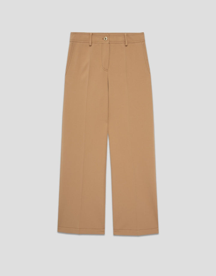 General | Camel wide crepe trousers by Spanish designer Roberto Verino