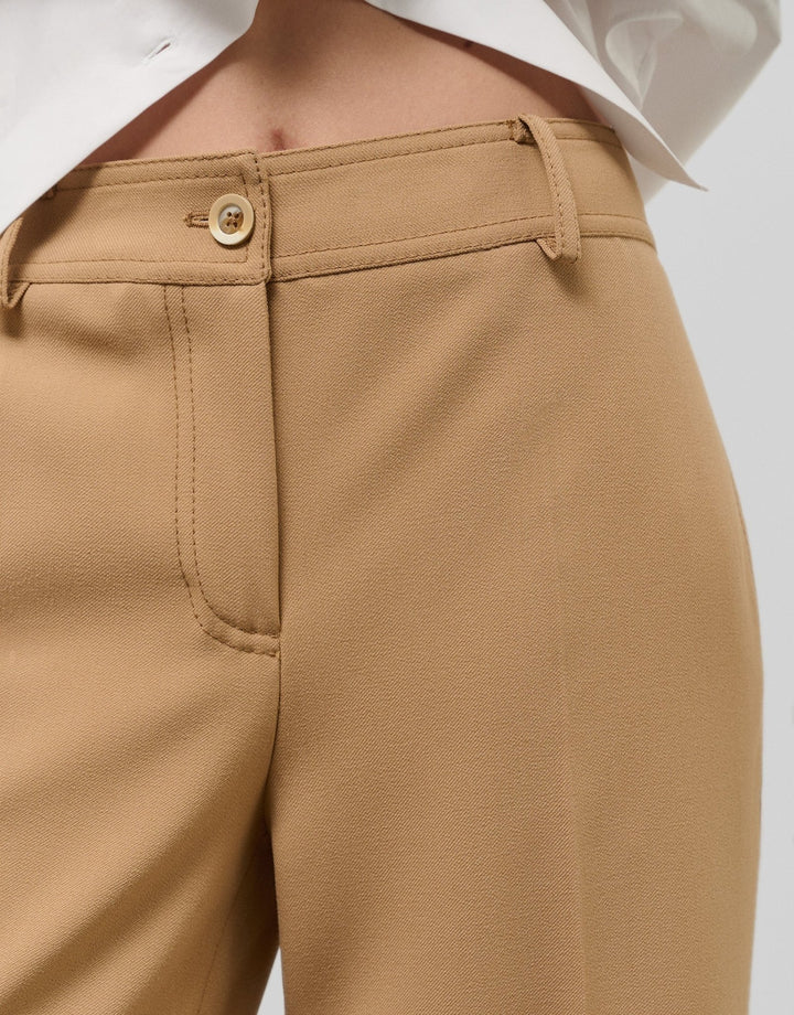 General | Camel wide crepe trousers by Spanish designer Roberto Verino