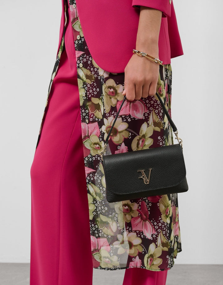 Dresses | Green floral print crepe georgette long sleeve midi shirt dress by Spanish designer Roberto Verino