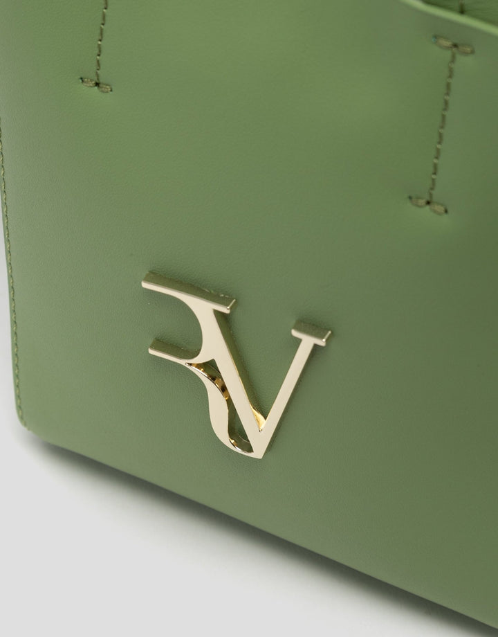 Handbags | Green mini leather Bruna Tote bag by Spanish designer Roberto Verino