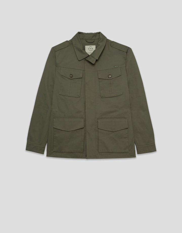 Outerwear | Khaki green four - pocket safari jacket by Spanish designer Roberto Verino