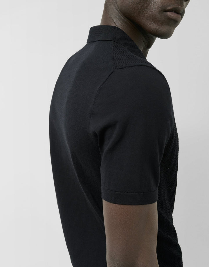 General | Knitted beige linen polo shirt by Spanish designer Roberto Verino