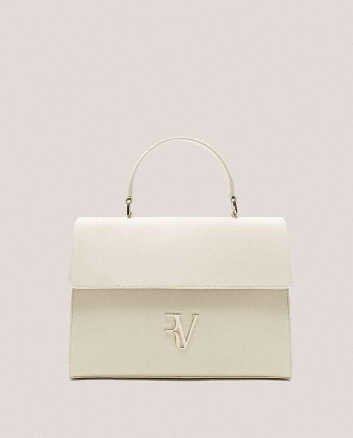 Handbags | Light beige leather Maxi Mía handbag by Spanish designer Roberto Verino