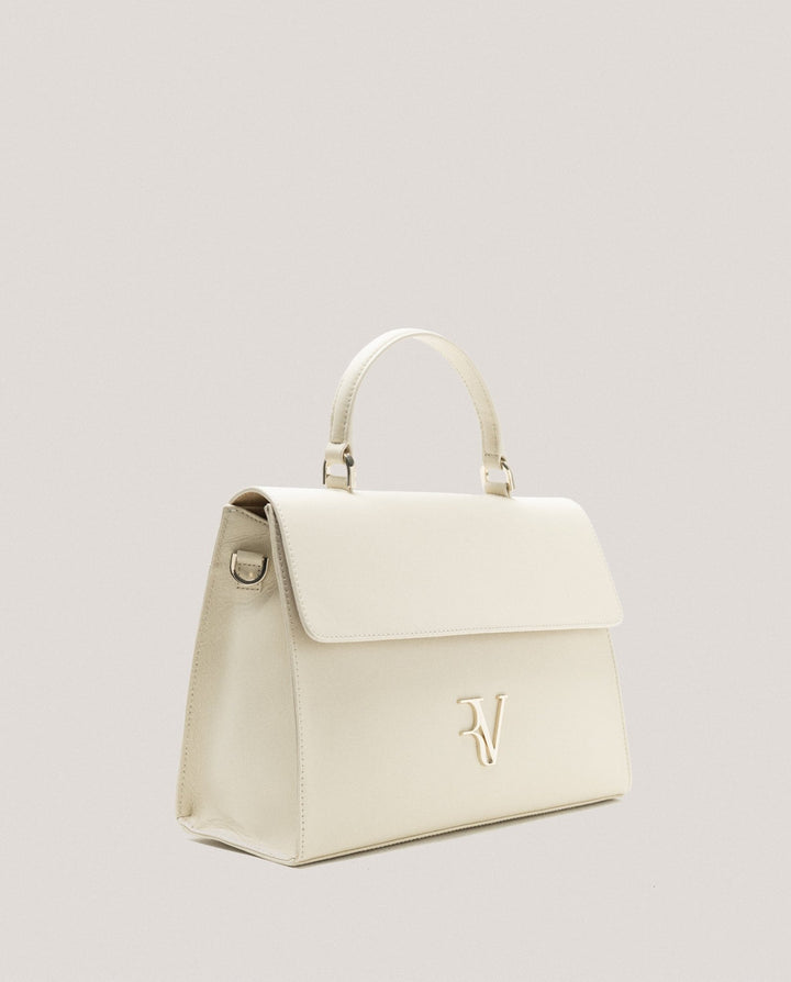 Handbags | Light beige leather Maxi Mía handbag by Spanish designer Roberto Verino
