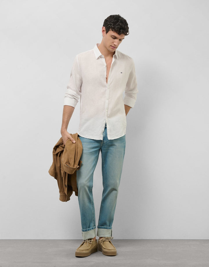 Pants | Light blue stone - washed denim jeans by Spanish designer Roberto Verino