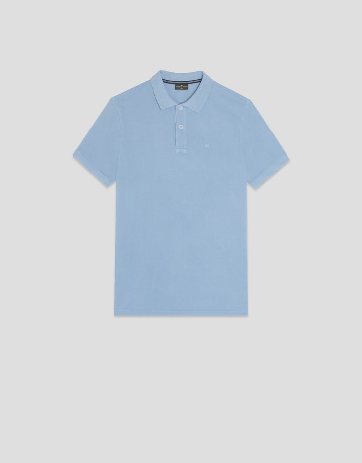 Polo Shirts | Light blue tinted piqué polo by Spanish designer Roberto Verino