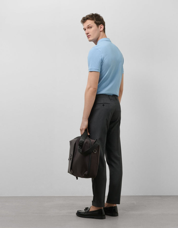 Polo Shirts | Light blue tinted piqué polo by Spanish designer Roberto Verino