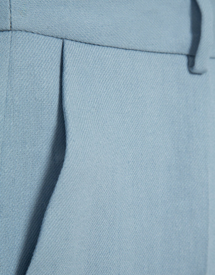 Pants | Light blue viscose linen straight trousers by Spanish designer Roberto Verino