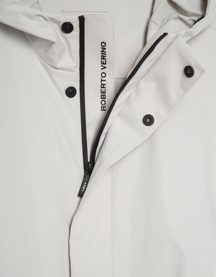 Outerwear | Light gray minimal trench coat by Spanish designer Roberto Verino