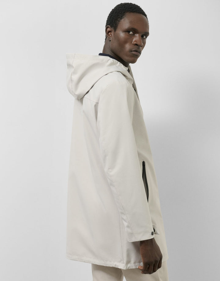 Outerwear | Light gray minimal trench coat by Spanish designer Roberto Verino