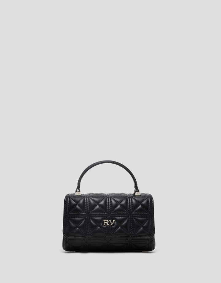 Handbags | Linda Micro black quilted leather bag by Spanish designer Roberto Verino
