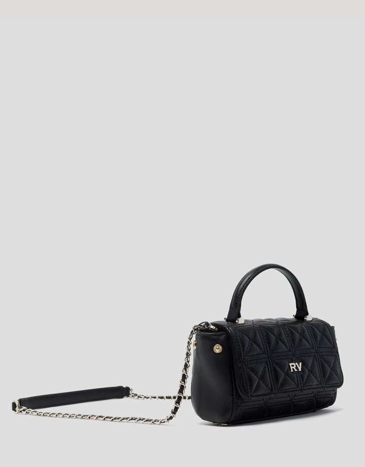 Handbags | Linda Micro black quilted leather bag by Spanish designer Roberto Verino