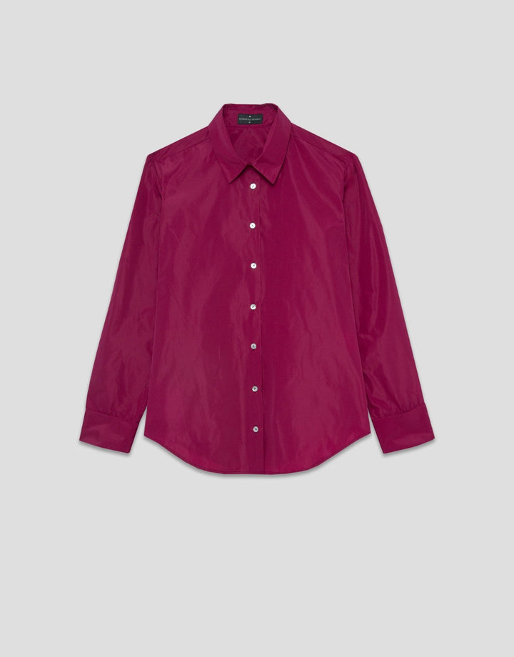Shirts & Blouses | Long sleeve rapsberry taffeta shirt by Spanish designer Roberto Verino